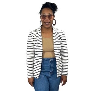 Old Navy Blazer Striped Unstructured Stretch